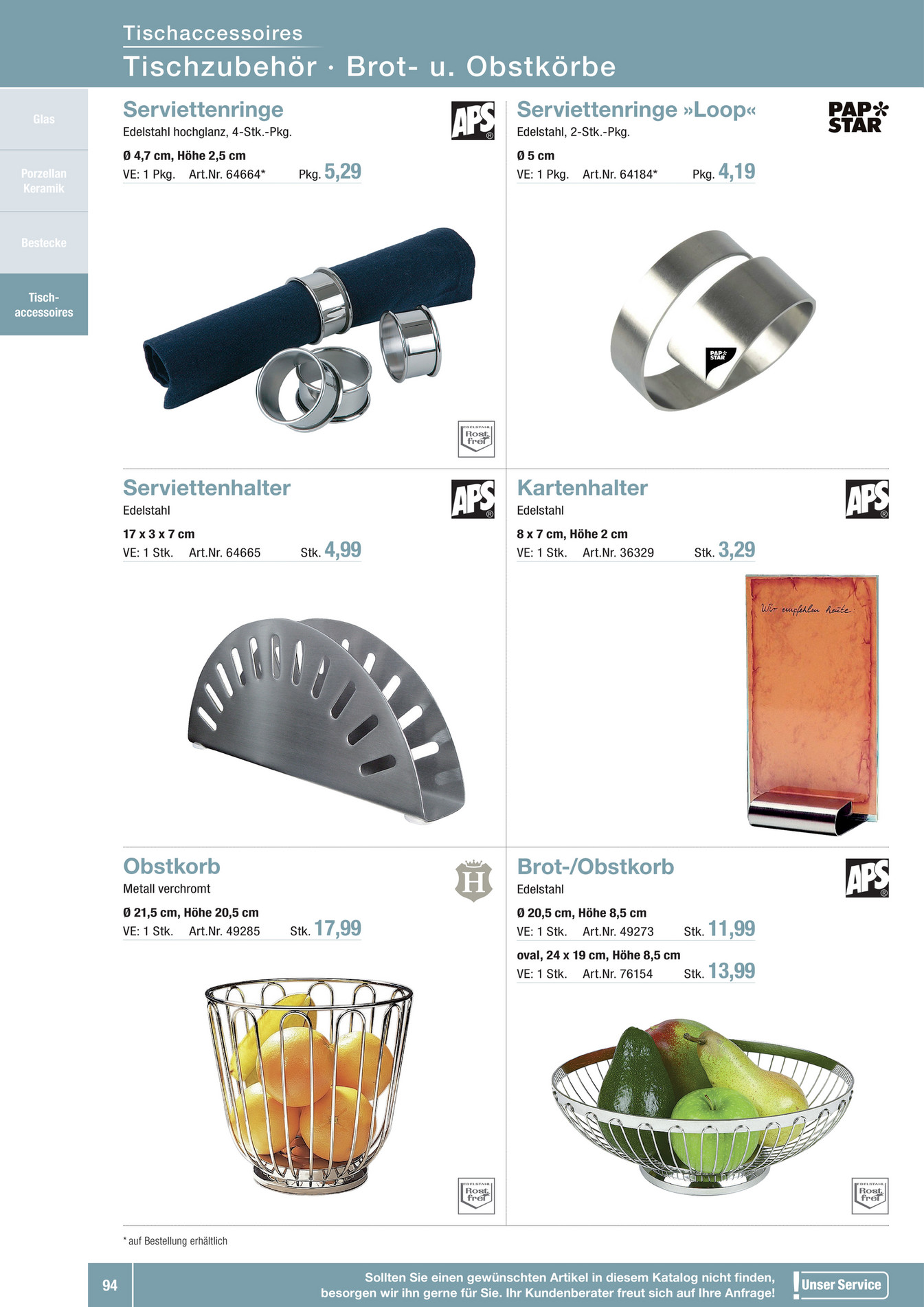 {Tischaccessoires
45} Alles Gastro - Tischaccessoires - Alles für die Gastronomie 2016 ... | {Tischaccessoires
45}